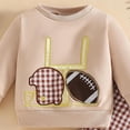 thumbnail image 4 of REgarm Toddler Baby Christmas Outfit Boy Girl Fall Winter Clothes Embroidery Shirt Top Elastic Waist Plaid Pants Set Trendy 2 Piece Outfit,6-12 Months, 4 of 4