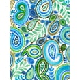 thumbnail image 2 of Moore, Regina 19x24 White Modern Wood Framed Museum Art Print Titled - Blue and Green Paisley II, 2 of 4
