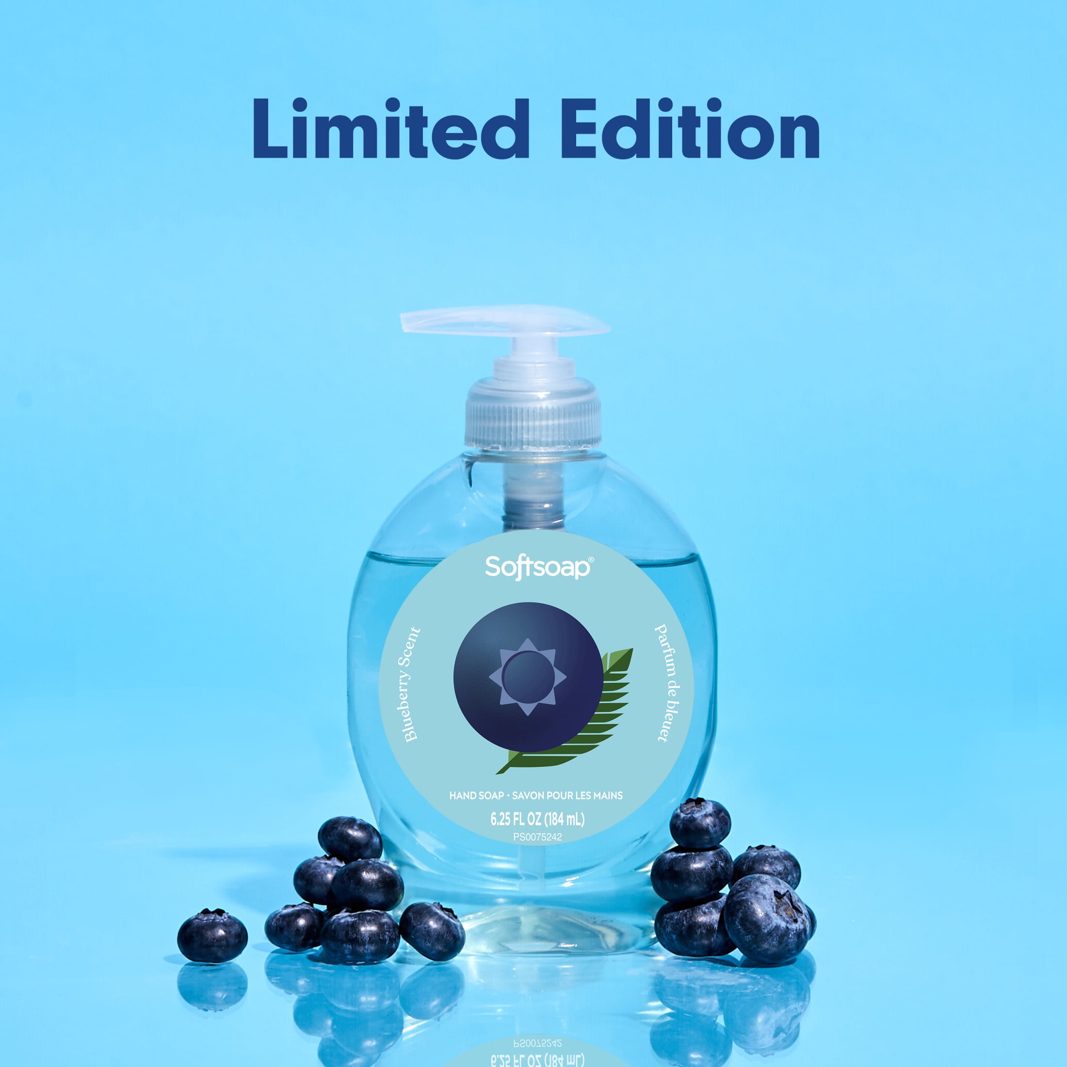 Softsoap Limited Edition Liquid Hand Soap, Blueberry Scent, 6.25 fl oz Pump Bottle