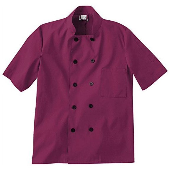 Five Star Short Sleeve Chef Coat, Wine, XXS