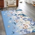 thumbnail image 4 of Rectangle Area Rug 4x6ft,Watercolor Butterfly Animal Washable Carpet Non-Slip Runner Accent Rugs Indoor Floor Mat for Bedroom Living Room Decor,Blue Gradient, 4 of 9