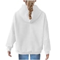 thumbnail image 6 of Bnwani Hoodies for Girls Crew Neck Long Sleeve Sweatshirt Plain Tops Pullover, 6 of 7