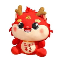 XEOVHV Chinese New Year 2024 Dragon Plush Lovely Doll, Lunar New Year Zodiac Stuffed Animals Lovely Dragon Boy Toy for Spring Festival for Home Decoration, Year of The Dragon 2024 Ideal Gifts