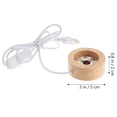 thumbnail image 3 of Miangastore Wood Display Pedestal Light Base Table Crystal Ball Lamp Base USB Charging Light Base, 3 of 9