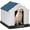 Blue, variant on Dog House Indoor Outdoor Durable Ventilate Waterproof Pet Plastic Dog House for Small Medium Large Dogs Insulated Puppy Shelter Kennel Crate with Air Vents and Elevated Floor
