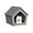 Grey, variant on 24 Inch Dog House Indoor Outdoor Durable Resin Material Houses for Dogs Outside Weatherproof Cozy Small Dog Houses Pet Shelter for Patio, Porch, Living Room,Blue