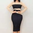 thumbnail image 2 of Kiplyki Women's Long Sleeve Fall Dress Fashionable Elegant And Colorful Wrapped Hip Dress, 2 of 7