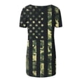 thumbnail image 4 of Fiudx Ofertas y Liquidaciones Blusas con Cuello En V de Manga Corta para Mujer, Top Informal con Estampado Del Día de La Independencia, Primavera y Verano, 4 of 4