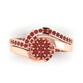 Clara Pucci 18K Rose Gold Round Cut 0.025Ct Natural Engagement