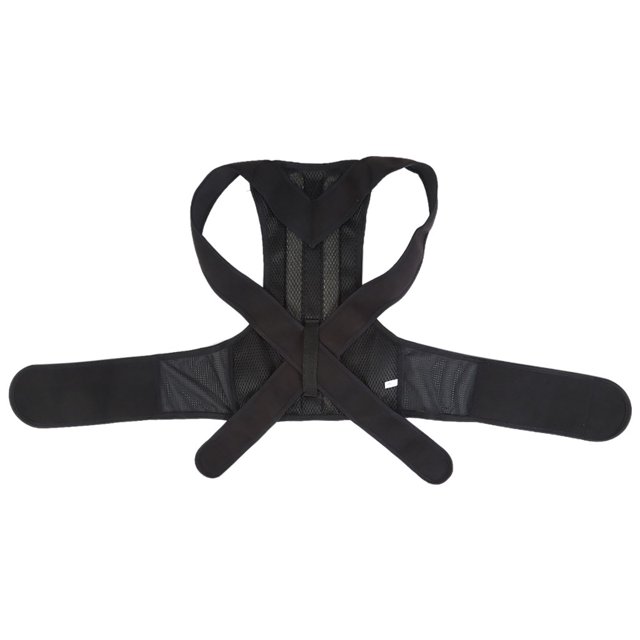 Corrector de postura con cinturón de corrección jorobada ajustable negro Corrector de alivio del dolor de espaldaNegro M