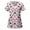 Pink, variant on TopLLC Womens Plus Size Scrubs Women Short Sleeve V-neck Tops Uniform Printed Pockets Blouse Tops Casual Nurse Shirts Scrubs on Clearance