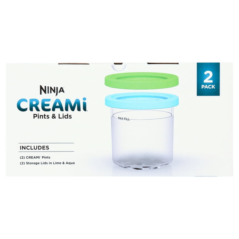Ninja 2 Pack 16oz Creami Pints for NC300 Series Ice Cream Makers Ninja 2 Pack 16oz Creami Pints for NC300 Series Ice Cream Makers