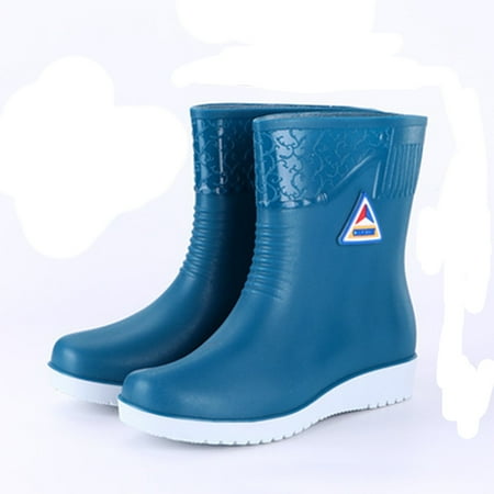 

Rain Shoes Women s Flats Non-slip Round Toe Shoes Waterproof Galoshes Rain Boots