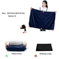thumbnail image 3 of Heated Blanket Wrap Shawl USB Heating Multifunctional Soft Flannel Wearable Electric Shawl, 3 of 6
