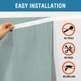 thumbnail image 5 of Adhesive Door Curtain French Door Curtains Linen Textured Privacy Door Blinds Kitchen Window Curtains Darkening Curtains for Glass Door Tie Up Features: Curtain, 5 of 7