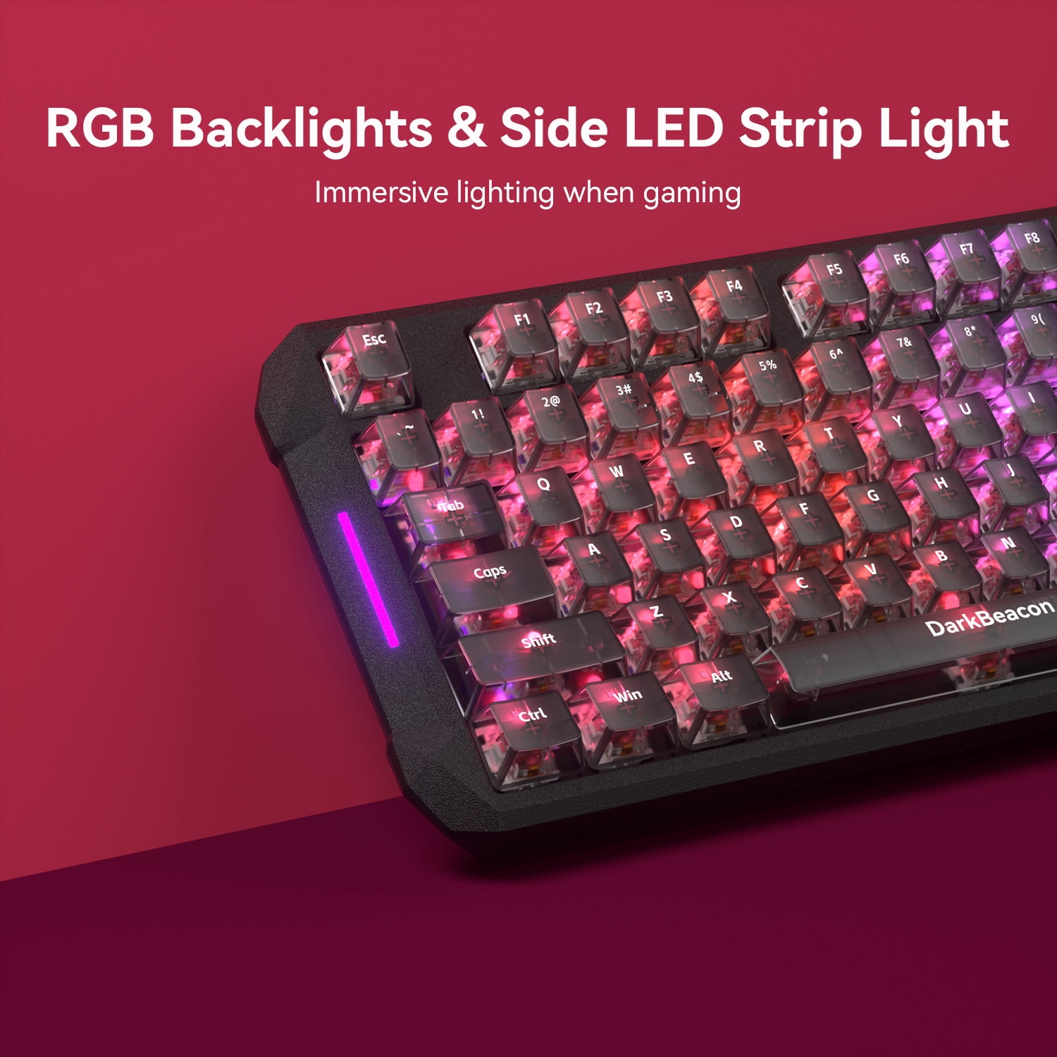 DarkBeacon 75% Mechanical Gaming Keyboard, Linear Switch, RGB Backlit, Blade 87 Keys Compact TKL Wired Computer Keyboards for Windows Laptop PC Gamer