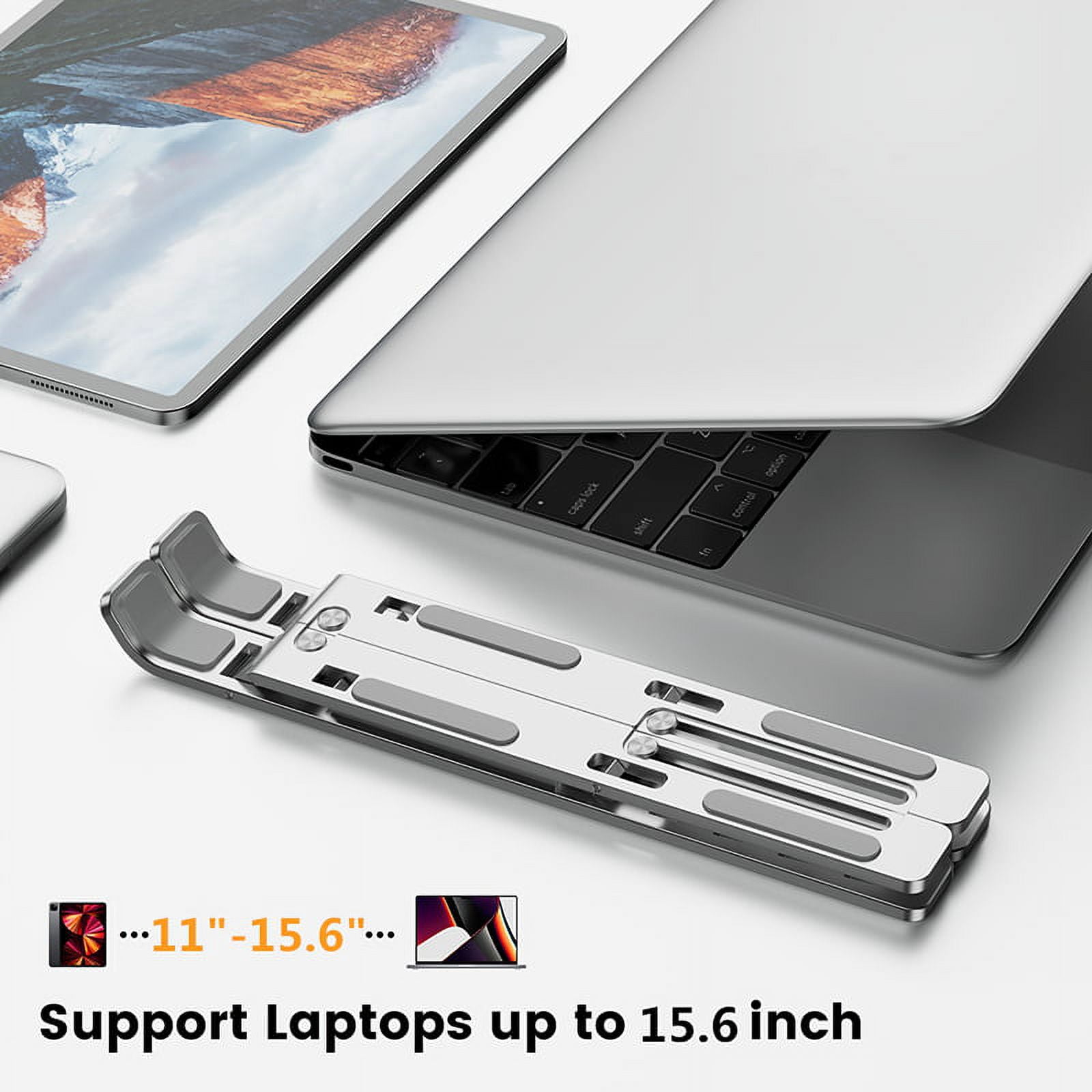 RIWPKFH Metal Portable Foldable Laptop Stand Adjustable Notebook Holder Aluminum Support For Macbook Pro Air Computer Tablet Base Desk