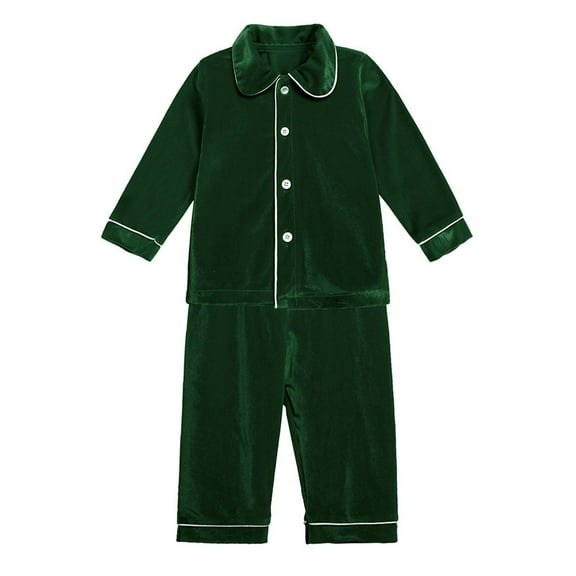 Toddler Pajamas Girls Short Sleeve Button Down Shirts with Pants Summer Pajamas for Girls Boys Pajamas Size 12-24 Months