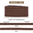 thumbnail image 2 of 13 Yards Brown Gimp Braid Trim 0.6 inch Polyester Lace Ribbon Decorative Fabric Ribbon Sewing Craft Trim for Sewing Upholstery Curtain Costume Clothes Home Decor, 2 of 5