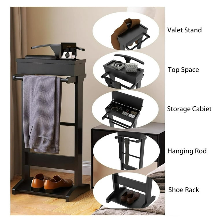 Clothes Stand Men's Clothes Hanger Organizer Gentlemans Valet