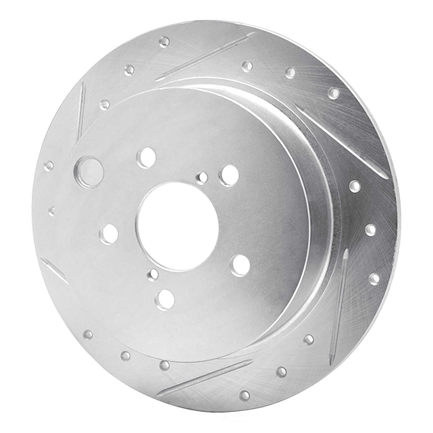 Dynamic Friction Company 631-13025L DFC Brake Rotor - Drilled And Slotted - Silver