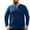 Blue, variant on ZCFZJW Mens Henley Shirts Casual Big and Tall Long Sleeve Basic Athletic Solid Color Pullover Tops Trendy Regular Fit Comfy Workout Sweatshirts Army Green L