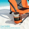thumbnail image 6 of TLSUNNY Folding Backpack Beach Chair Set of 2 for Adult, Outdoor Lightweight Camping Chairs W/ Carry Bag, Cup Holder, for Travel, 6 of 11