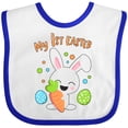 thumbnail image 3 of Inktastic My 1st Easter Bunny with Eggs and Carrot Boys or Girls Baby Bib, 3 of 4