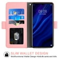 thumbnail image 2 of Huawei P30 Wallet Case Huawei P30 Cover Premium PU Leather Folio Flip Notebook Cover Vogue Business with Credit Slots Wallet Case for Huawei P30 - Pink, 2 of 5