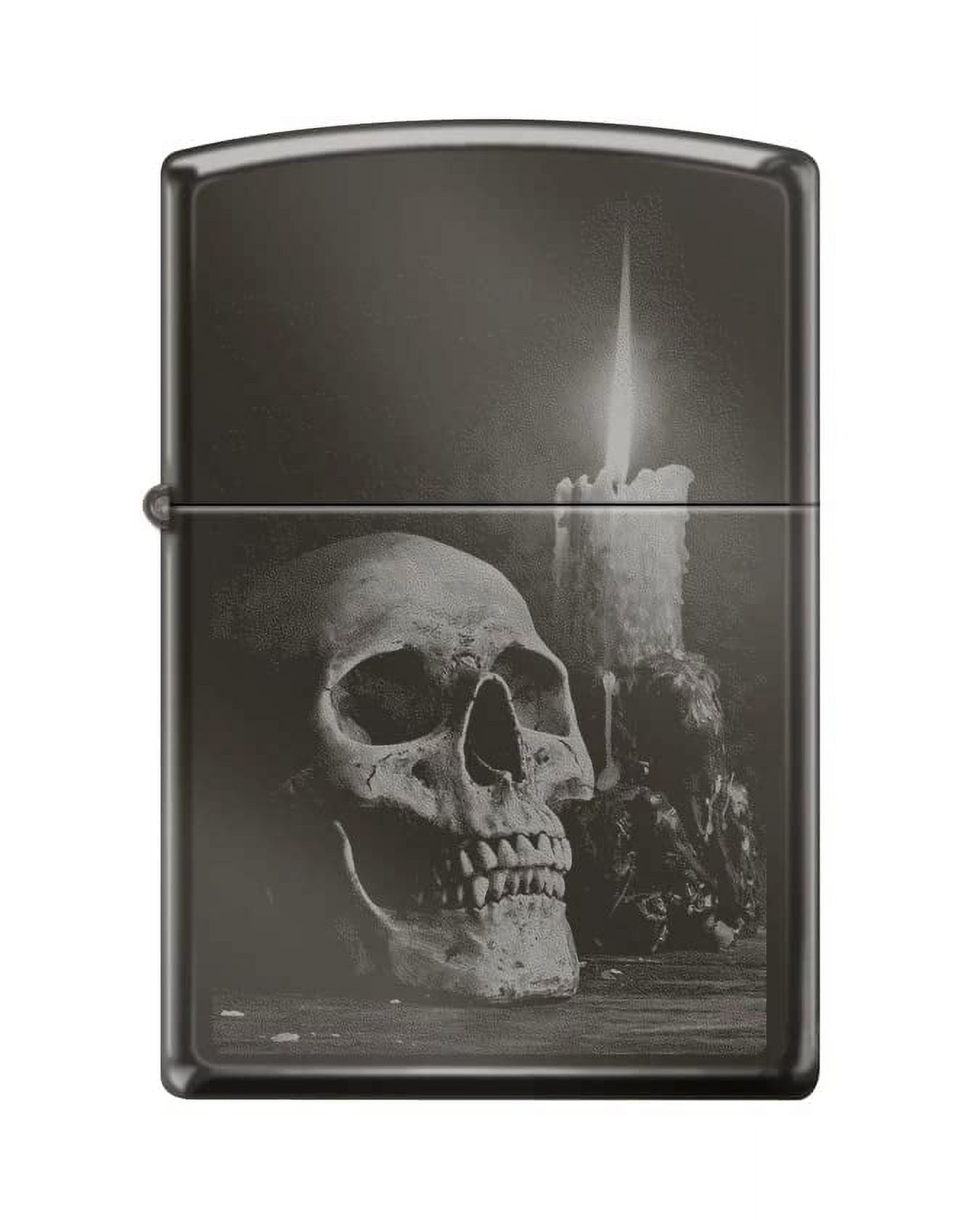 Zippo Lighter-Pineapple Skull Street Chrome Windproof Lighter