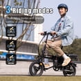 thumbnail image 4 of 2Pack F12 Electric Bike for Adults Teens, 1200W Peak Motor, 25MPH Folding E-Bike, 48V 13Ah Removable Battery, 3-speed Ebike with R-seat, 14" Compact Electric Bicycle with Pedals for Commuting,UL2849, 4 of 9