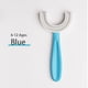 thumbnail image 2 of Blue U-shaped toothbrush for children aged 6-12 years, food-grade soft silicone brush head, 360 oral teeth cleaning design, suitable for toddlers and, 2 of 4