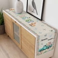 thumbnail image 4 of Happy Easter Table Runner - 36 Inch Long, Kitchen Dining Table Runner Dresser Scarves, Spring Farmhouse Green Truck Eggs Bunny Farmhouse Decor for Coffee Tables Wedding Party Banquet, 4 of 8