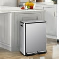 thumbnail image 5 of Casabay 16 Gal Stainless Steel Step Pedal Trash Can, Pet-Proof Soft Close Lid with 2 Removable Inner Buckets, Recycling Bin for Home, Silver, 5 of 7