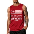 thumbnail image 2 of LNZGNM Men's Graphic Tank Tops Plus Size 4th of July Shirt Athletic USA Flag Muscle Sleeveless Tank Tops Beach Summer Tee,Red 4XL, 2 of 3