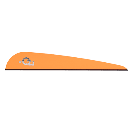 Q2i DV-X 4 Shield Cut Arrow Vanes-Fletching with Tri-Fusion Tech Orange (100 Pk)