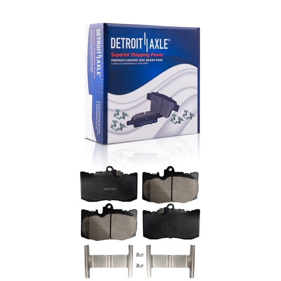 Detroit Axle - Front Brake Pads for Lexus GS350 IS300 IS350 GS200t GS300 GS450h IS200t RC200t RC300 RC350 Ceramic Brake Pads with Hardware Replacement