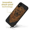 thumbnail image 3 of Case Yard Wooden Case for iPhone-X Soft TPU Silicone cover Slim Fit Shockproof Wood Protective Phone Cover for Girls Boys Men and Women Supports Wireless Charging Victorian Lion Design, 3 of 7