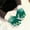 Green GN, variant on Festival Gift Snowflake Christmas Tree Warm Gloves Winter Padded Thickened Knitted Plush Gloves Leaky Finger Gloves Riding Gloves Snow Gloves Walking Gloves