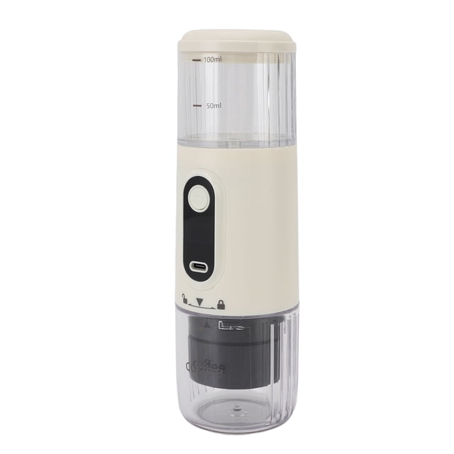 Portable Espresso Machine, Travel Coffee Maker for Camping, 100ml Type C Rechargeable Handheld Capsule Coffee Maker for RV, Hiking, Office