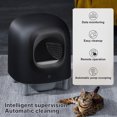 thumbnail image 4 of Aoruefar Automatic Cat Litter Box, APP Remote Control Self Cleaning Cat Litter Box, Alerts, Odor Suppression, For Multiple Cats Family with Black Shell, 4 of 5
