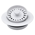 thumbnail image 1 of Colador para desagüe GZILA con brida decorativa blanca de 8.9 cm compatible, 1 of 6