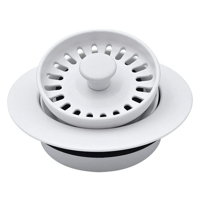 Colador para desagüe GZILA con brida decorativa blanca de 8.9 cm compatible