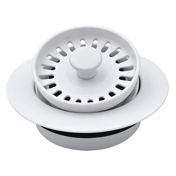 Colador para desagüe GZILA con brida decorativa blanca de 8.9 cm compatible