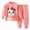 H154-Pink, variant on Infant Toddler Girl Fall Winter 2Pcs Clothes Outfits Long Sleeve Round Neck Sweatshirt and High WaistPants Set(Beige,18-24 M)