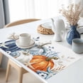 thumbnail image 3 of Orange Blue Pumpkin Placemats Set of 12 Leaf Starfish Coral Heat Insulated Linen Place Mats, Washable Stain-Proof Table Mats for Dining Tables Holiday Decor 13x19inch, 3 of 9