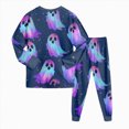 thumbnail image 5 of Zuwimk Toddler Girl Boys Kids Pajamas Halloween Funny Graphic Pjs Long Sleeve Snug fit 2pcs Jammies,Y022-Dark Blue, 5 of 9