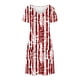 thumbnail image 3 of Vestido Corto de Verano Moda Gradiente Corto de Manga en V Cuello Vestido Casual, Poliéster Ligero de Verano, Lavado de Manos, 3 of 7