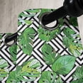 thumbnail image 3 of Ambesonne Tree Grommet Curtain, Macro Palm Tree Leaves, 50" x 84", Hunter Green Black White, 3 of 6