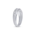 thumbnail image 4 of 10kt White Gold Mens Round Diamond Wedding Band Ring 1/4 Cttw, 4 of 4